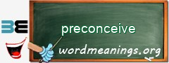 WordMeaning blackboard for preconceive